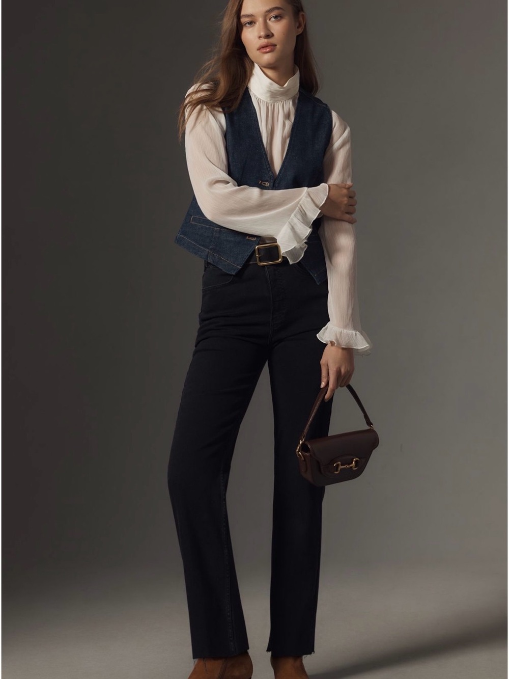 Pilcro Black Straight-Leg Jeans